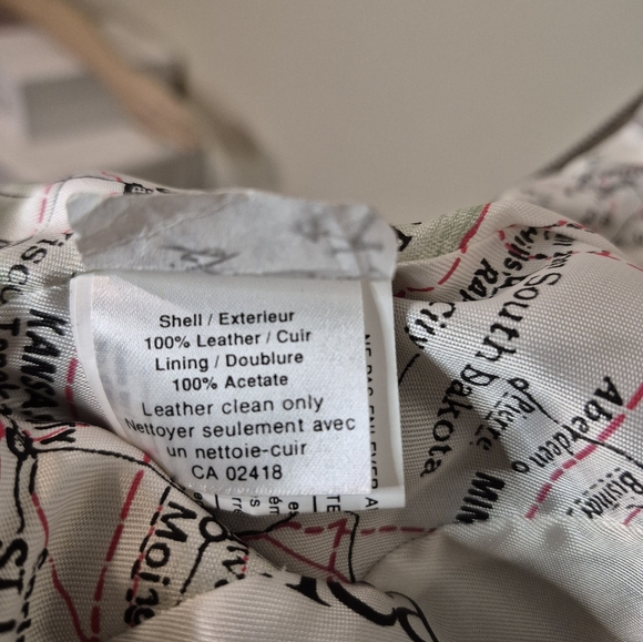 Distressed look Tan Leather Jacket with Map Lining 😍 Cool 😎 Jacket - Picture 9 of 9